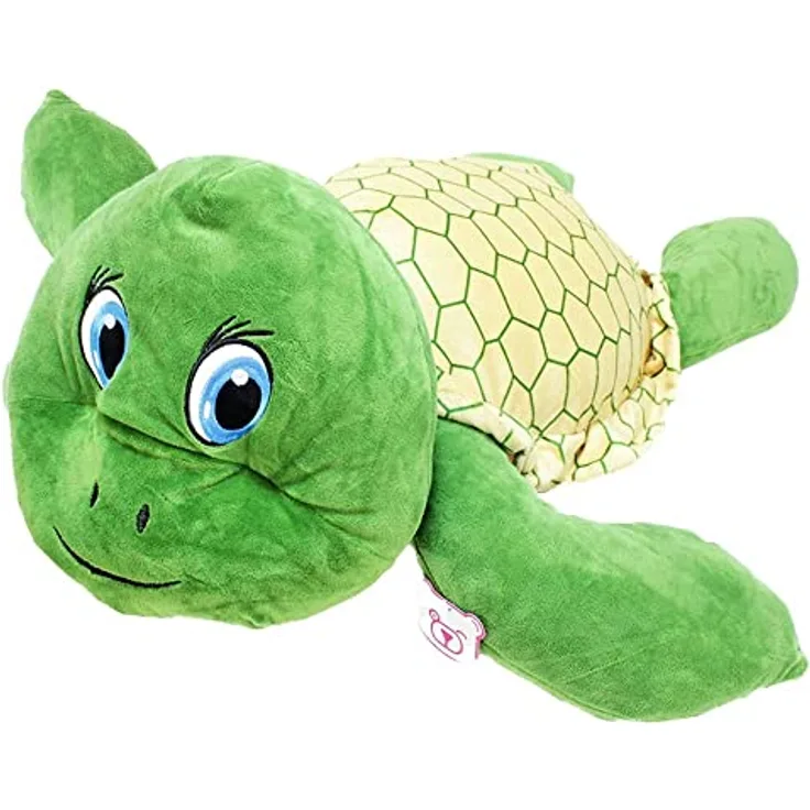 BEMIRO Plüsch Schildkröte XXL Siggi - ca. 64 cm, Schildkröte Kuscheltier, Schildkröte Kuscheltier XXL, Schuldkröte Kuscheltier groß, Kuscheltier Schildkröte