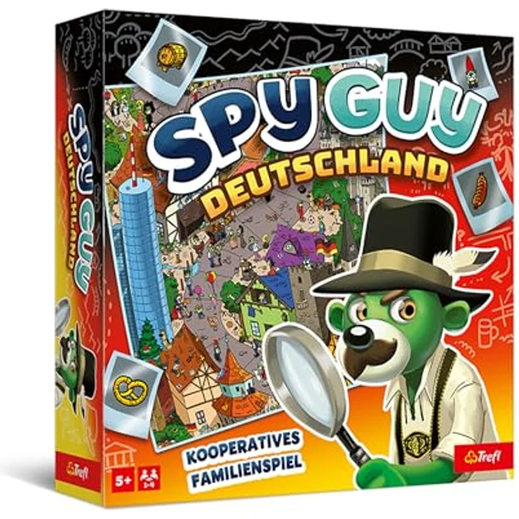 Trefl Spy Guy Deutschland, Kooperatives Detektivspiel mit großem Spielbrett (111 cm), für 1-4 Spieler ab 5 Jahren, ideale Familienunterhaltung – Bild 1