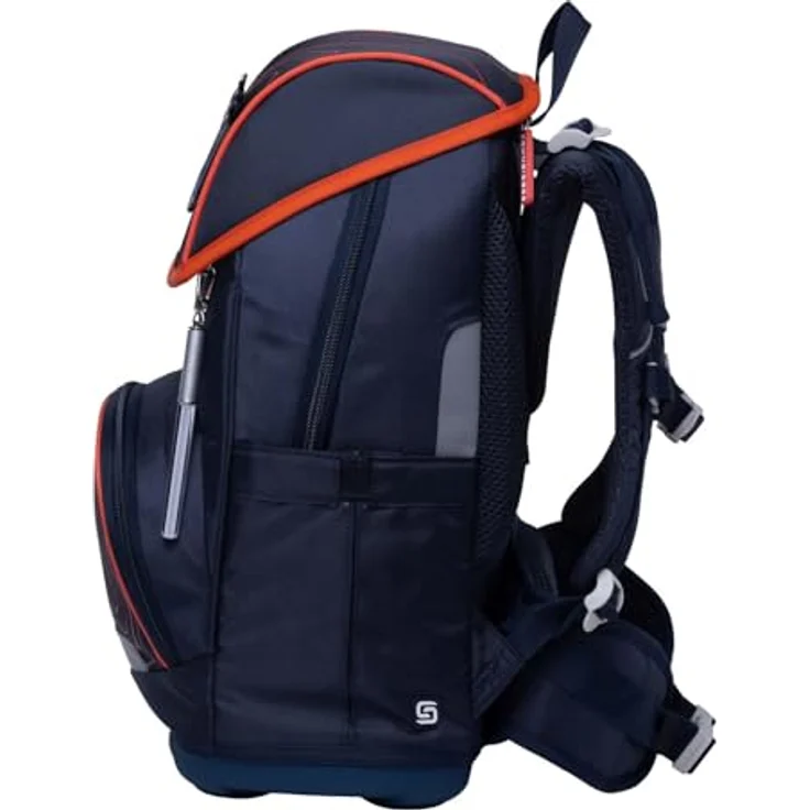 Schneiders Ergoplus 2in1 Schulranzen Set, 7-teilig, 22L, ergonomisch, dunkelblau, Ninja Revenge mit LED-Leuchtstab und Thermofach – Bild 3