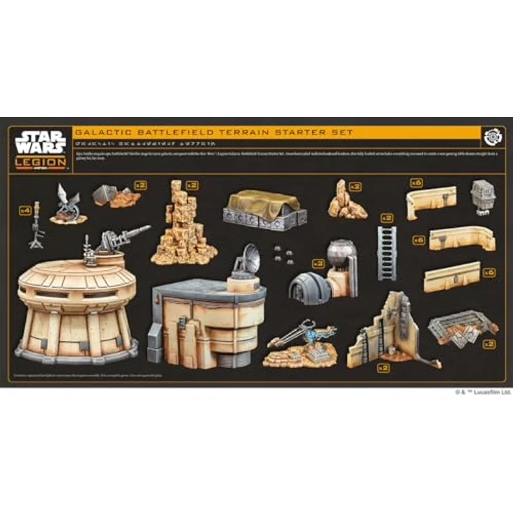 Atomic Mass Games Star Wars Legion Galactic Battlefield Terrain Starter Set, Gelände-Set für 2 Spieler, ab 14 Jahren, umfangreiche Schlachtfeld-Kulisse – Bild 4