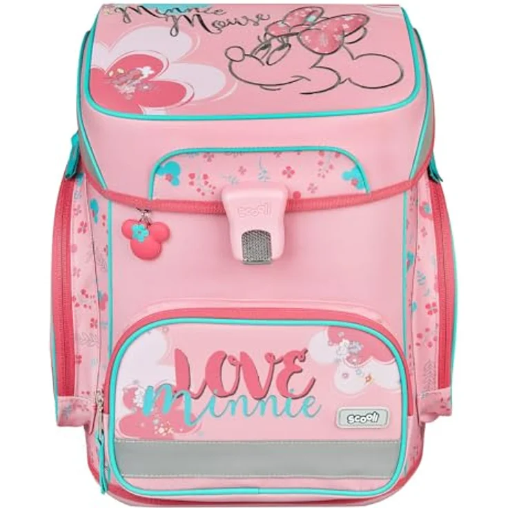 Scooli EasyFit Schulranzen Set 5-TLG. Minnie Mouse, wasserabweisend mit ergonomischem Design – Bild 2