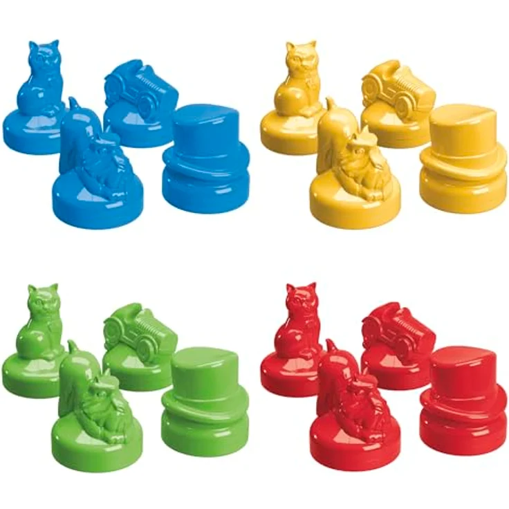 Monopoly Knockout, Familienspiel für Partys, Strategiespiel für 2-8 Spieler, ab 8 Jahren, großes Spielbrett über 90 cm, 16 Schiebefiguren in 4 Farben – Bild 4