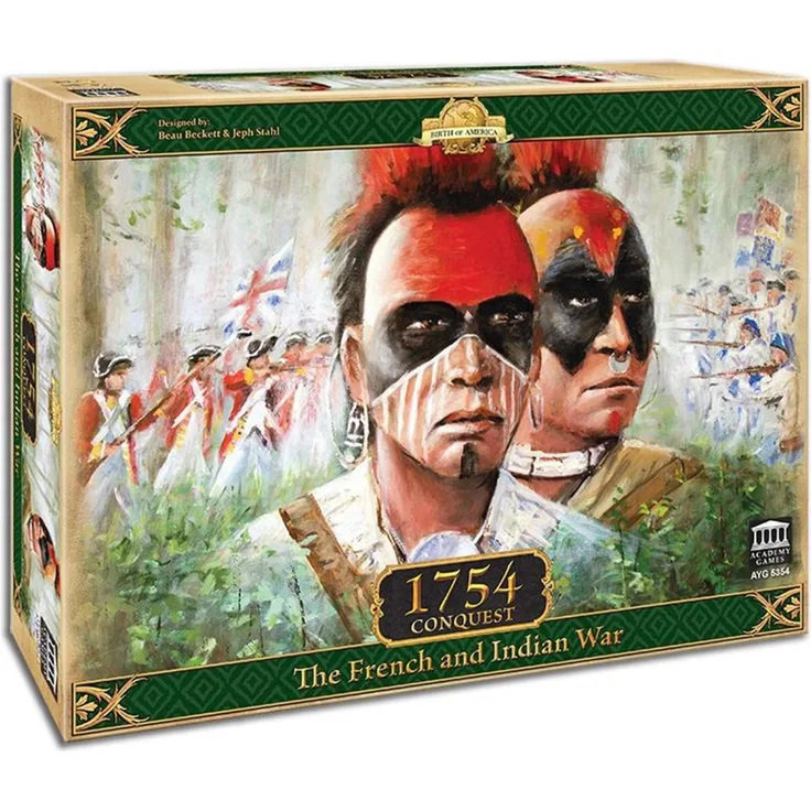 European Player Network 1754 Conquest: The French and Indian War, strategisches Brettspiel zur Gebietskontrolle mit hochwertigen Pappkomponenten, Englisch