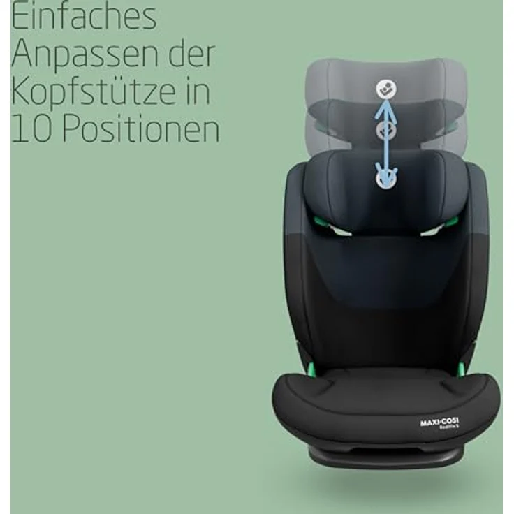 Maxi-Cosi Kindersitz RodiFix S i-Size, mit G-Cell Seitenaufprallschutz & Isofix, Tonal Black – Bild 8