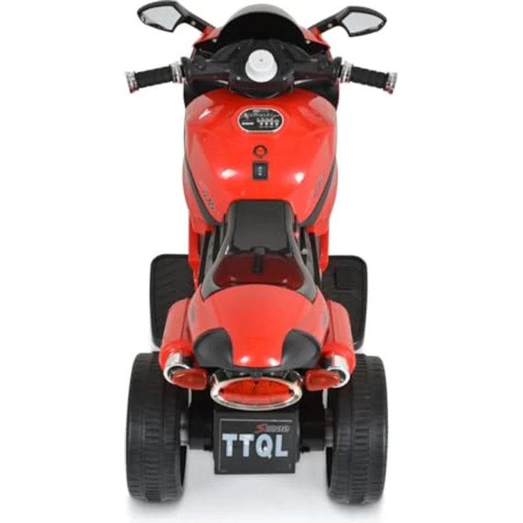 Moni Elektro-Kindermotorrad Comet HZBB-1188, Belastbarkeit 30 kg, drei Räder Musik, MP3, Rückwärtsgang in Schwarz – Bild 6