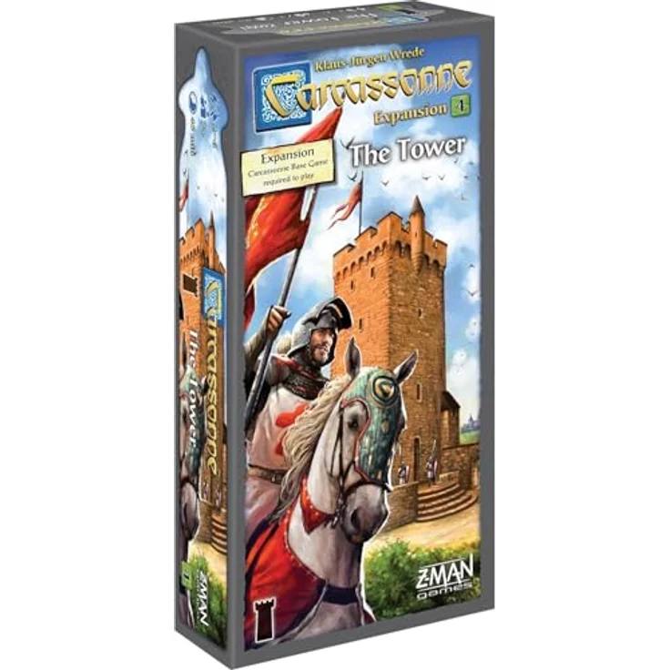 Z-Man Games Carcassonne: Der Turm 4. Erweiterung, Brettspiel für 2-6 Spieler, englisch, 2017 Edition – Bild 2