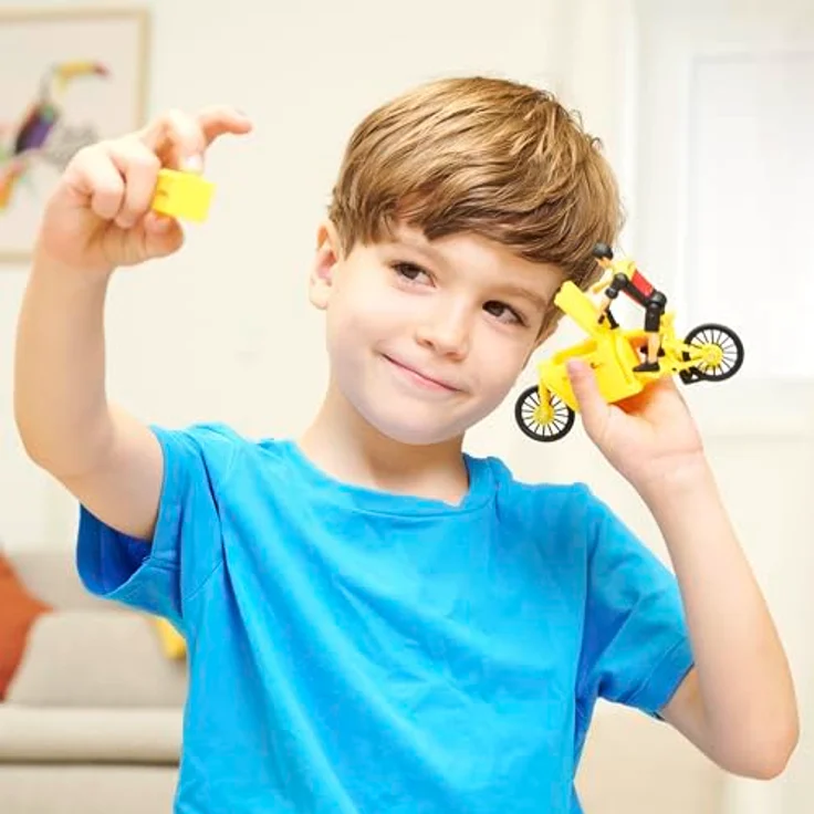 Dickie Toys DHL Delivery Set, Spielzeugauto mit Licht und Sound, inkl. Postbote, Fahrrad und Packstation, 25 cm – Bild 5