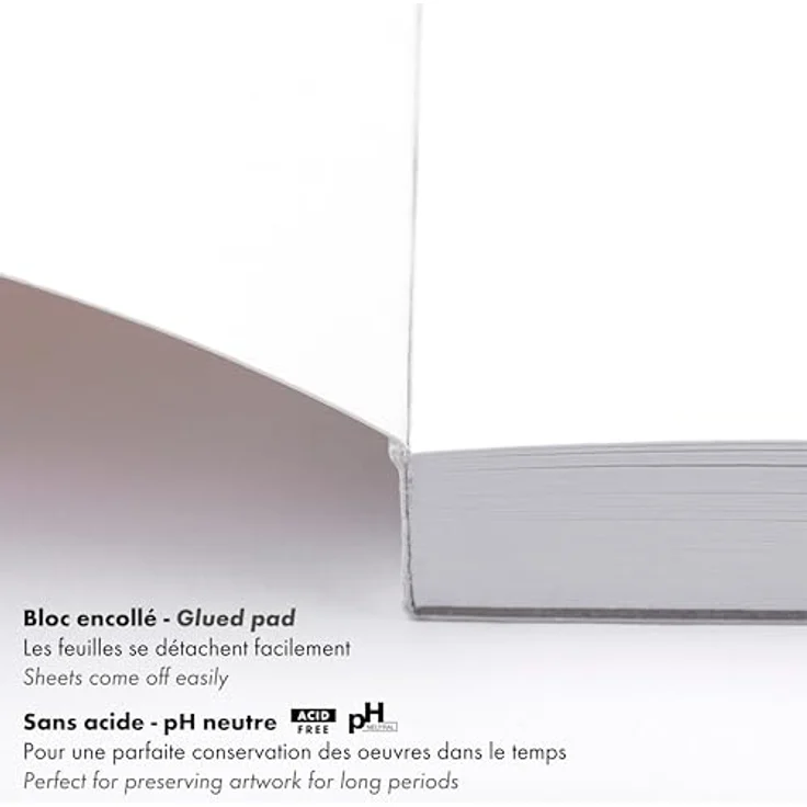 CLAIRFONTAINE Zeichenblock Multitechnik PaintOn, DIN A4, 40 Blatt, 250 g/m² für Trocken- und Nasstechniken – Bild 2