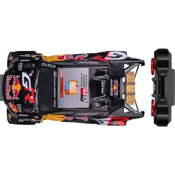 Nikko Toyota GR Dakar #206, Ferngesteuertes Auto im Maßstab 1:18 mit LED-Rennlichtern und 2,4 GHz Präzisionscontroller – Bild 8