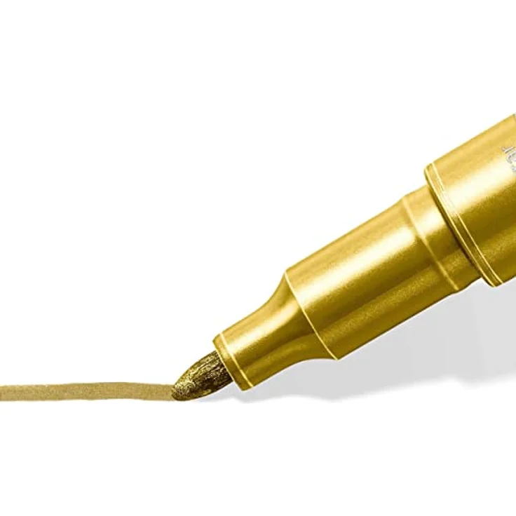STAEDTLER Metallic Marker, für deckendes Schreiben und Dekorieren, Hohe Qualität, 5 Farben inklusive Gold und Silber, 8323-S BK5 – Bild 3