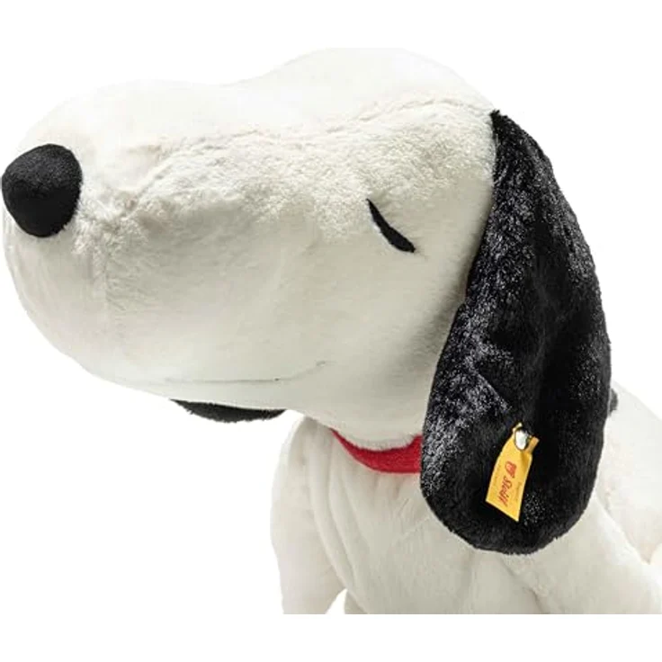 Steiff Snoopy liegend 43 cm, Kuscheltier aus kuschelweichem Plüsch, weiß/schwarz, maschinenwaschbar bis 30°C – Bild 4