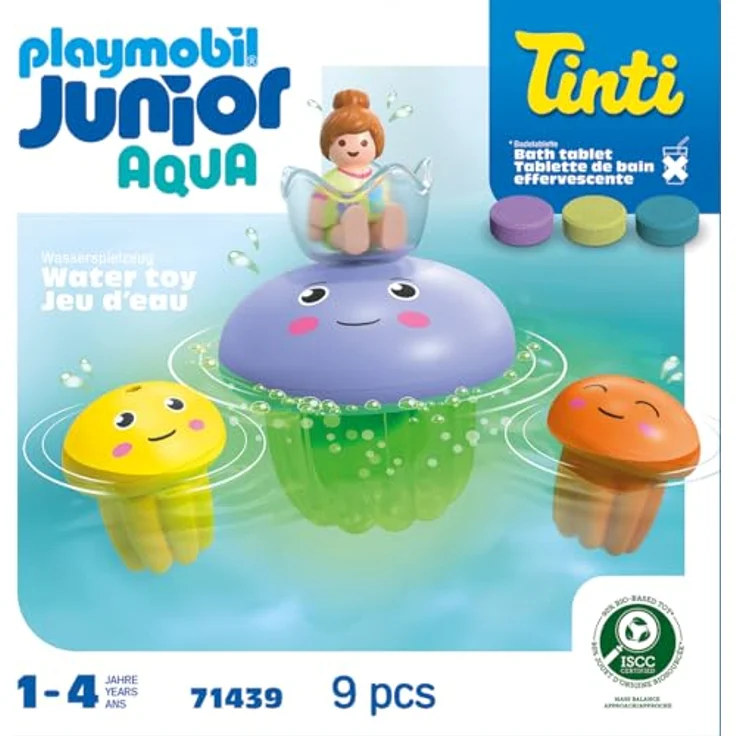 Playmobil® Konstruktions-Spielset Bunte Quallenfamilie, inkl. 3 Tinti-Badetabletten (71439), (9 St), JUNIOR AQUA & Tinti, Made in Europe – Bild 5
