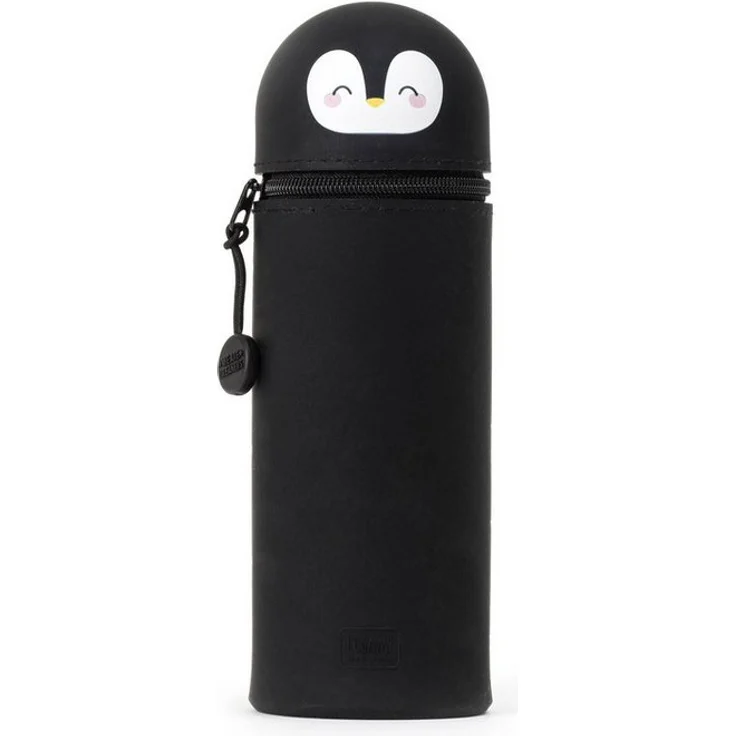 Legami Federmäppchen LEGAMI 2-IN-1 Motiv PINGUIN KAWAII, Silikon, Reißverschluss, 18.5 cm, blau – Bild 1