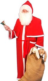 Funny Fashion Weihnachtsmann Nikolaus Kostüm für Herren – Rot