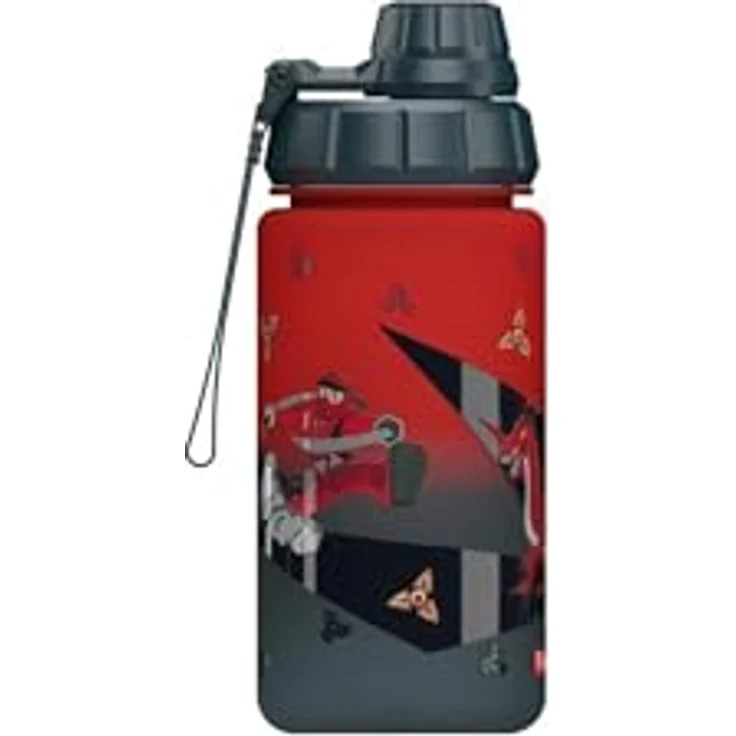 Step by Step Trinkflasche „Warrior“, rot, BPA-frei, 0,55 Liter, geeignet für heiße und kohlensäurehaltige Getränke, für Schule und Kindergarten – Bild 2