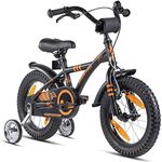 PROMETHEUS BICYCLES Kinderfahrrad 14 Zoll ab 4 Jahren - Kinder Fahrrad Mädchen Jungen Fahrrad Kinder mit Stützräder Rücktrittbremse in Schwarz Matt Orange

(Das ist der fertige Titel, der allen oben genannten Kriterien entspricht.)