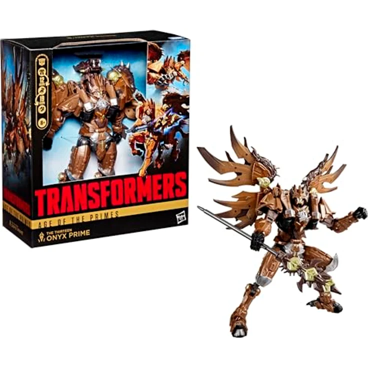 Hasbro Transformers Age of the Primes, Leader Class Actionfigur The Thirteen: Onyx Prime, 19 cm, verwandelbar in Zentaur und Bestie mit Masken-Artefakt und Speer – Bild 4