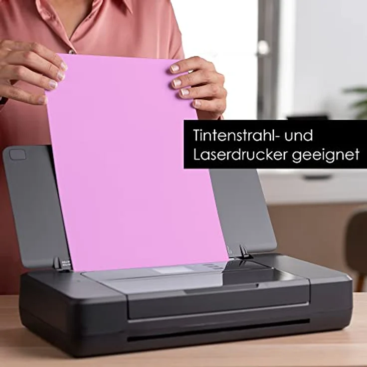 OfficeTree 70 x Tonpapier Rosa A4 - Bastelpapier 130g/m² - 7 Rosa Töne - Fotokarton A4 zum Basteln und Gestalten - Rosa Papier A4 - Bastelpapier Lila - Tonpapier Pink - Origami Papier A4 – Bild 5