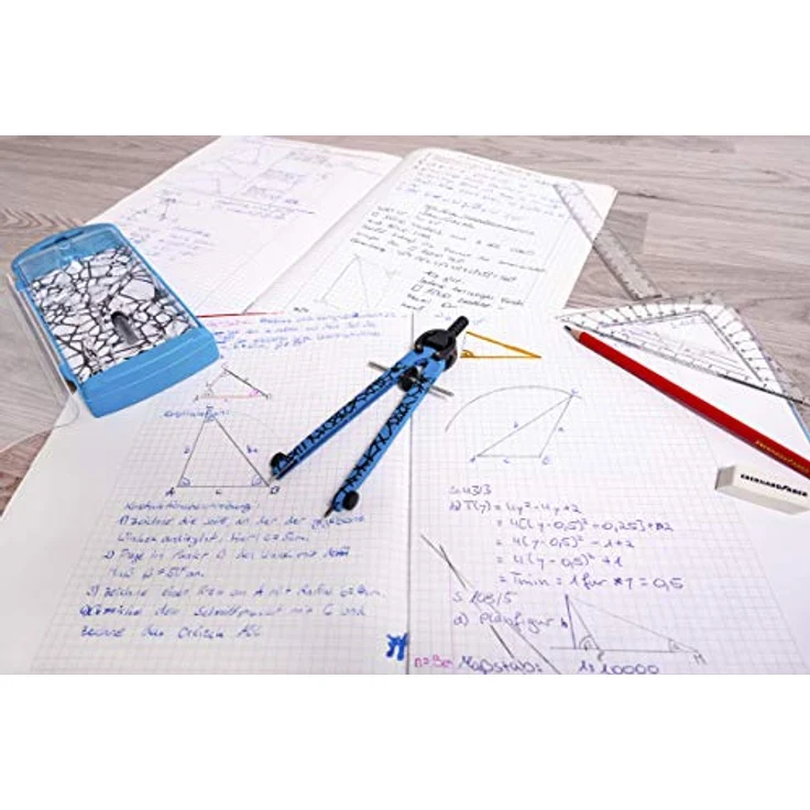 Eberhard Faber 571702 - Schnellverstellzirkel im Etui, neon blau – Bild 3