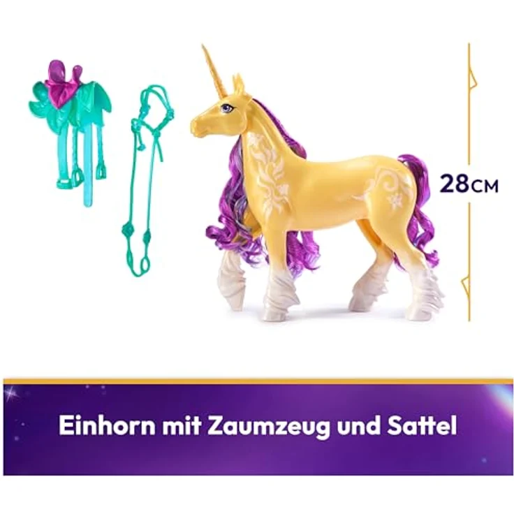 Spin Master Unicorn Academy Fashion Unicorn Leaf, Sammelfigur mit glitzerndem Horn und farbenfrohem Mähnen-Design, 27.9 cm – Bild 3
