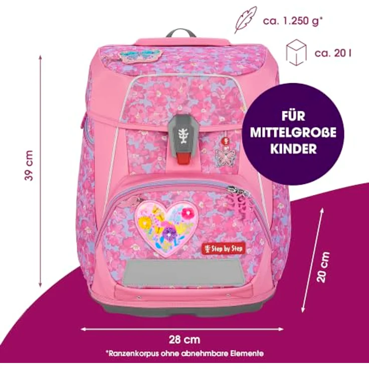 Step by Step Schulranzen SPACE Schulranzen-Set, Mehrfarbig und ergonomisches Design für optimalen Tragekomfort – Bild 2