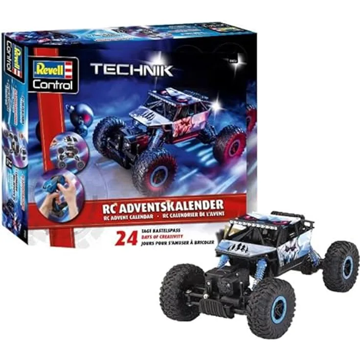 Revell Adventskalender RC Crawler I Ferngesteuertes Adventskalender für Bastler I Adventskalender für Jungen, Mädchen & Erwachsene I Geschenk zu Weihnachten I Ab 10 Jahren