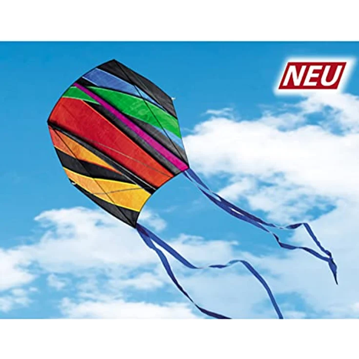 Paul Günther 1251 - Einlinerdrachen Fantasy Sled Kite, farbenprächtiger Drachen mit 1,5 m langem Schwanz, Wickelgriff und Schnur, geeignet für Kinder ab 6 Jahren – Bild 3