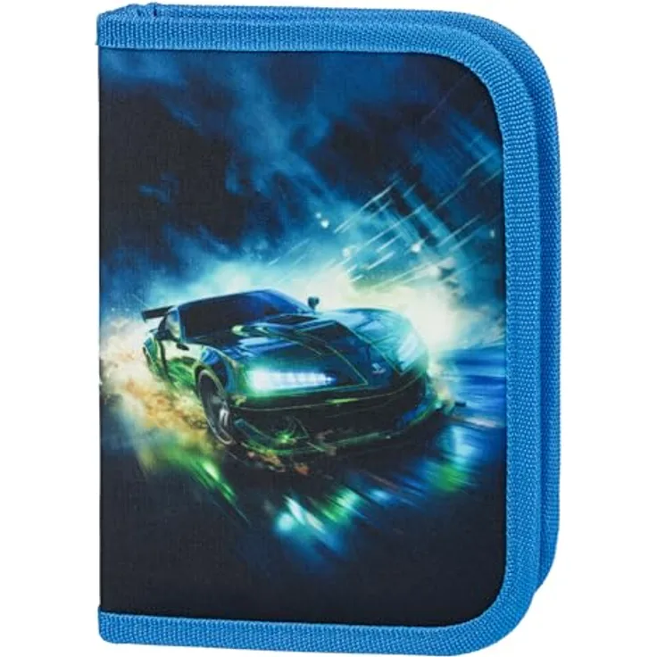 Baagl Federmäppchen Rennauto, großer Stauraum für Schreibutensilien, 20 x 15 x 3 cm