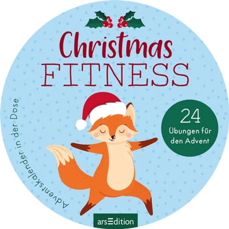 Ars Edition Adventskalender in der Dose, Christmas Fitness mit 24 Übungskarten für Home-Workouts – Bild 2