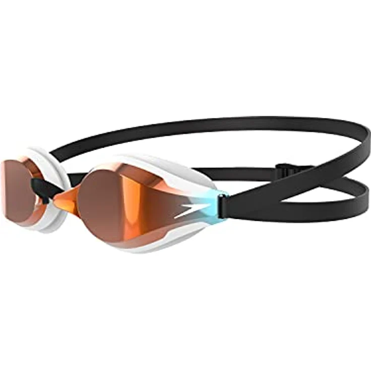 Speedo Fastskin Speedsocket 2 Schwimmbrille, bequeme Passform, Anti-Fog-Gläser, weiß und verspiegelt, Erwachsenengröße Unisex – Bild 3