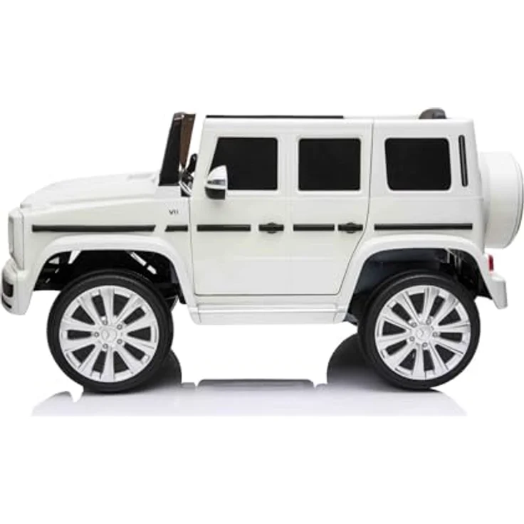 RIRICAR Elektrisches Elektroauto Mercedes G500 12V, weiß, mit 2,4 GHz Fernbedienung, USB/SD Eingang, Hinterradfederung, Lithium-Batterie und LED-Lichtern, originale Lizenz – Bild 4