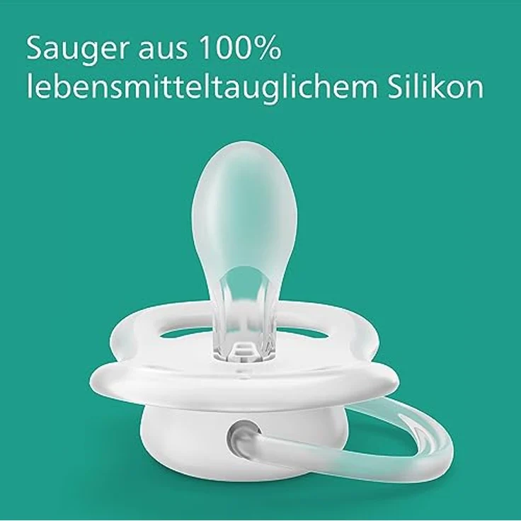 Philips Avent ultra air Schnuller - 2er Pack, BPA-freier, atmungsaktiver Schnuller für Babys von 0-6 Monaten, inklusive Transport- und Sterilisationsbox, Sonne/Regenbogen (Modell SCF085/59) – Bild 4