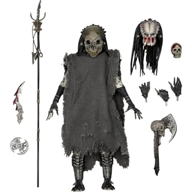 NECA Predator Actionfigur 7" Ultimate Shaman, Sammelfigur aus Kunststoff in Geschenkverpackung, ideal für Spiel und Phantasie