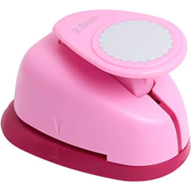 efco 1791109 Stanzer M, Kreis gezahnt 1 Zoll Motivstanzer, Kern: Metall, Pink, 7,5 x 5 x 5 cm – Bild 2