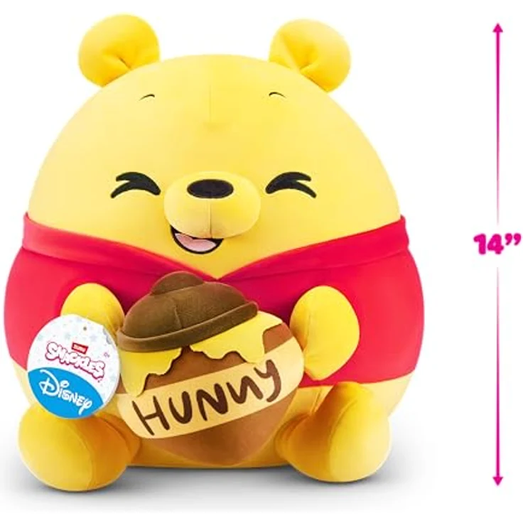 Snackles Disney Plüschspielzeug, 35 cm großes Pooh&Honey mit Snack-Accessoire, superweicher Plüsch, limitierte Edition – Bild 4