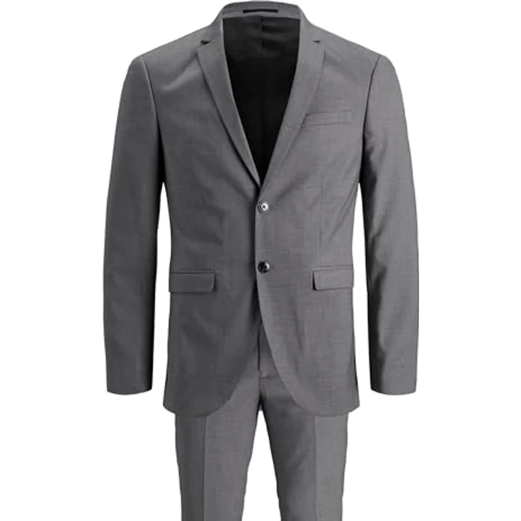 Jack & Jones Anzug JPRFRANCO SUIT NOOS, Größe 56, Light Grey Melange, Slim Fit, modischer Stil – Bild 3