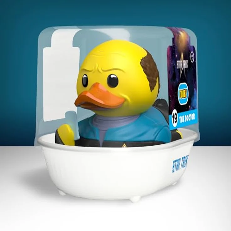 TUBBZ Erstausgabe: Star Trek - The Doctor Cosplaying-Gummiente Vinylfigur, 9 cm groß, inkl. Badewannen-Vitrine, ideal für Star Trek-Fans – Bild 2