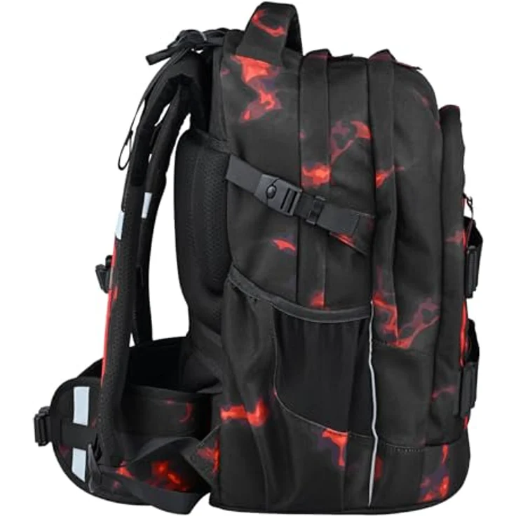 McNeill Schulranzen Luca 2.0, 2-tlg. Set aus Polyester, ergonomisches Rückensystem, 28 l Volumen, Farbe ashh – Bild 3