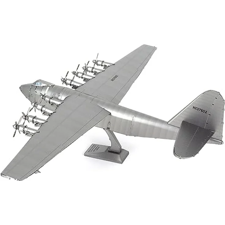 Metal Earth ICX143, 3D Metallbausatz Transportflugboot The Spruce Goose, lasergeschnittenes Modell, 3 Metallplatinen, ab 14 Jahre – Bild 5