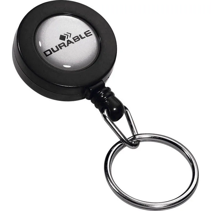 DURABLE Schlüsselanhänger DURABLE 822258 JOJO mit Schlüsselring anthrazit - 10 Stück