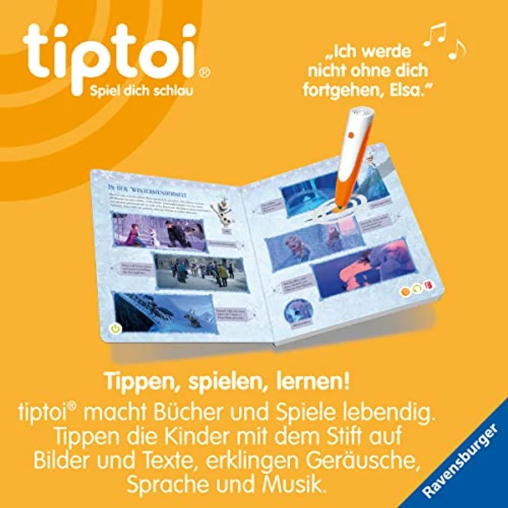 Ravensburger tiptoi® Buch - Die Eiskönigin - Völlig Unverfroren, interaktives Lernen mit Anna und Elsa – Bild 4