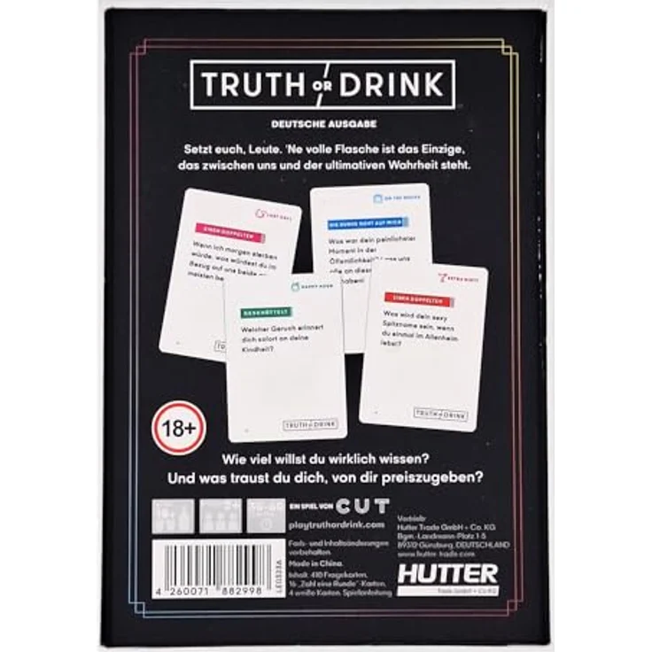 Huch Truth or Drink, Kartenspiel mit über 410 Karten, inklusive harmlosen und „Extra dirty“ Fragen – Bild 7