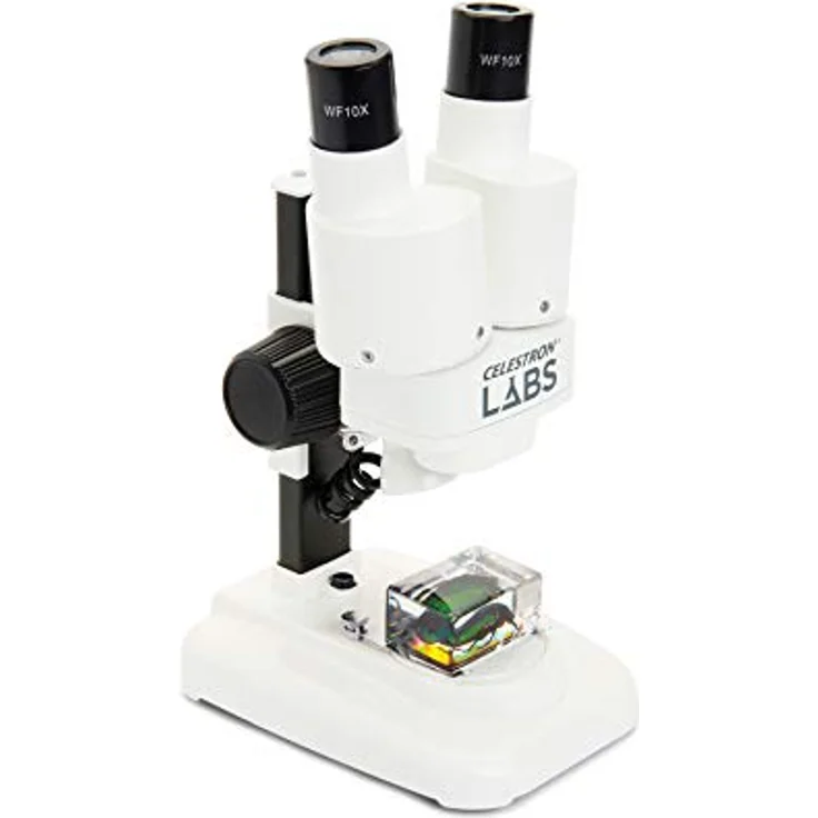 Celestron Labs Mikroskop S20, Einsteiger-Stereo-Mikroskop mit 20-facher Vergrößerung, LED-Beleuchtung und Metallkopf – Bild 2