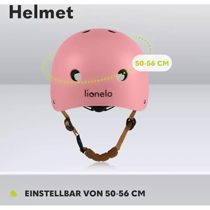 Lionelo Helmet Kinderfahrradhelm, verstellbar 50-56 cm, mit Kinnschutz, Intertek zertifiziert, Größe S - für Mädchen und Jungen, matte Oberfläche – Bild 3