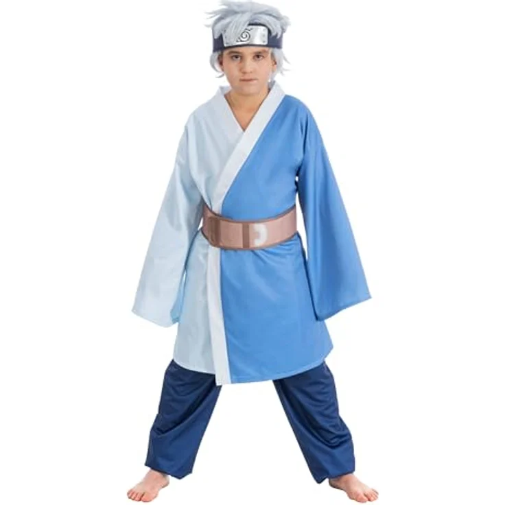 Chaks Boruto Kostüm Mitsuki für Kinder Gr. 128-152 blau Ninja Cosplay Fasching Karneval – Bild 1