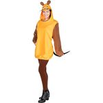 Maskworld Die Sendung mit der Maus - Maus Kostüm XXL Hoodie Orange-Braun für Karneval, Halloween & Motto-Party