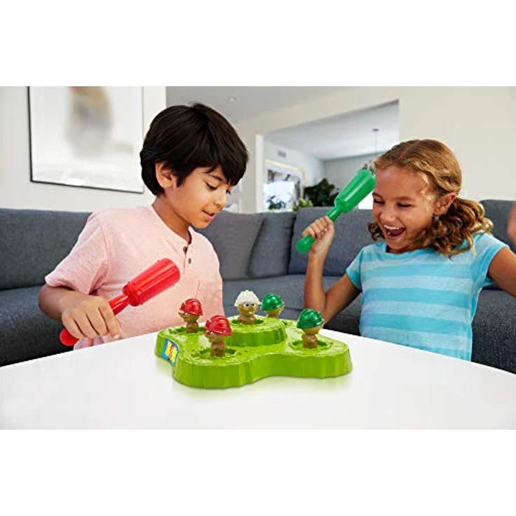 Mattel CHASS'TAUPES, Brettspiel mit Lichtern und Geräuschen für 1-2 Spieler, fördert Konzentration und Hand-Augen-Koordination – Bild 2