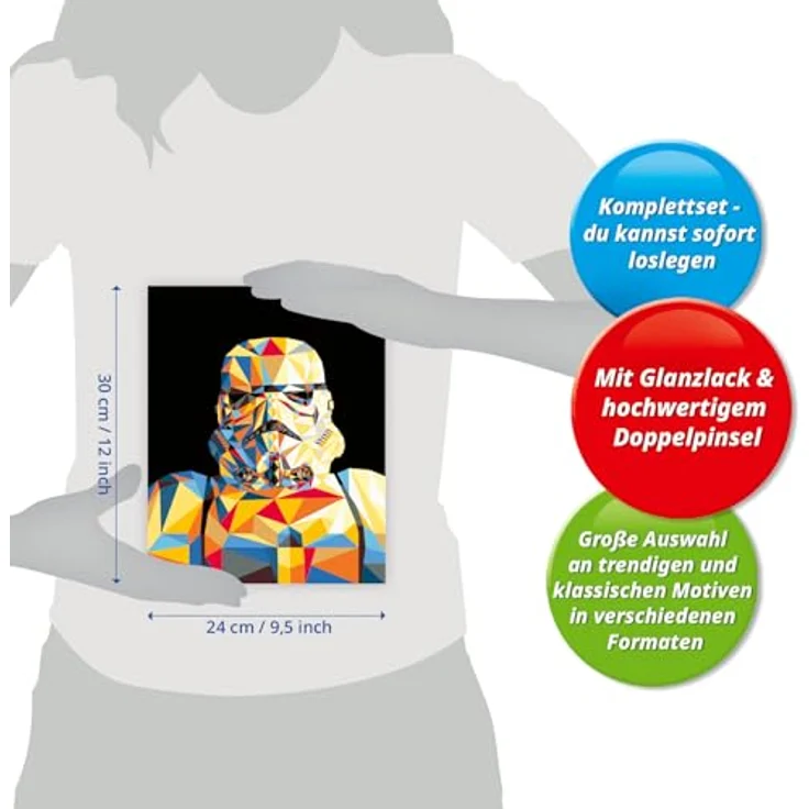 Ravensburger CreArt 23895 - Star Wars - Stormtrooper - Malen nach Zahlen Erwachsene und Kinder - ab 12 Jahren, Star Wars Geschenke, Acrylfarben, DIY Projekt – Bild 5