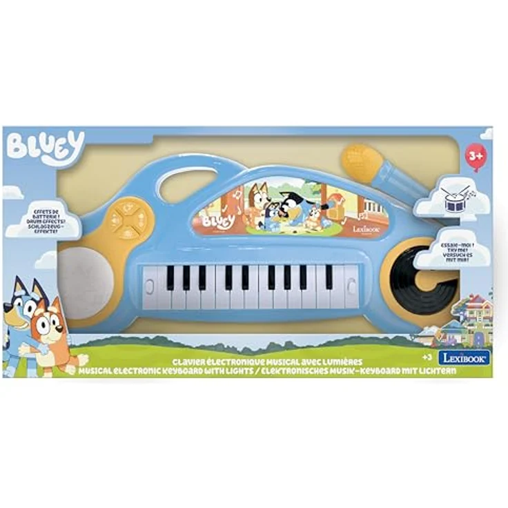 Lexibook Bluey, elektronisches Klavier, blau/gelb, mit 4 integrierten Instrumentenklängen und 22 Demomelodien – Bild 5