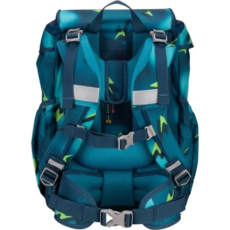DerDieDas ErgoFlex Schulranzenset 5-teilig Magic Light, ergonomisch geformt und atmungsaktive Gurte, blau – Bild 3